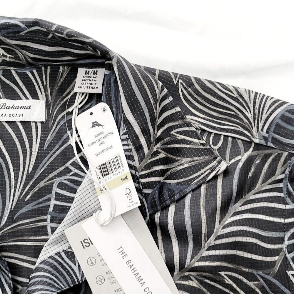 NWT Tommy Bahama Shirt Mens M Silk Camp Shirt Resort Vacation - Picture 4 of 7